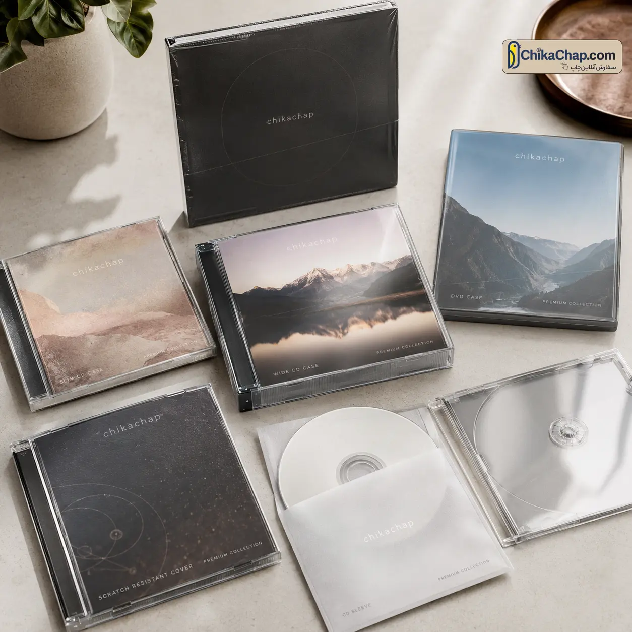 قاب CD و DVD (تکی تا 12تایی)، کاور ضدخش و سلفون دیسک